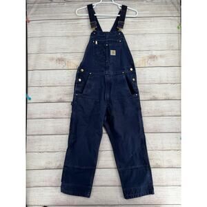 Carhartt Relaxed Fit Duck Bib Overalls Mens 34x28 Blue Workwear